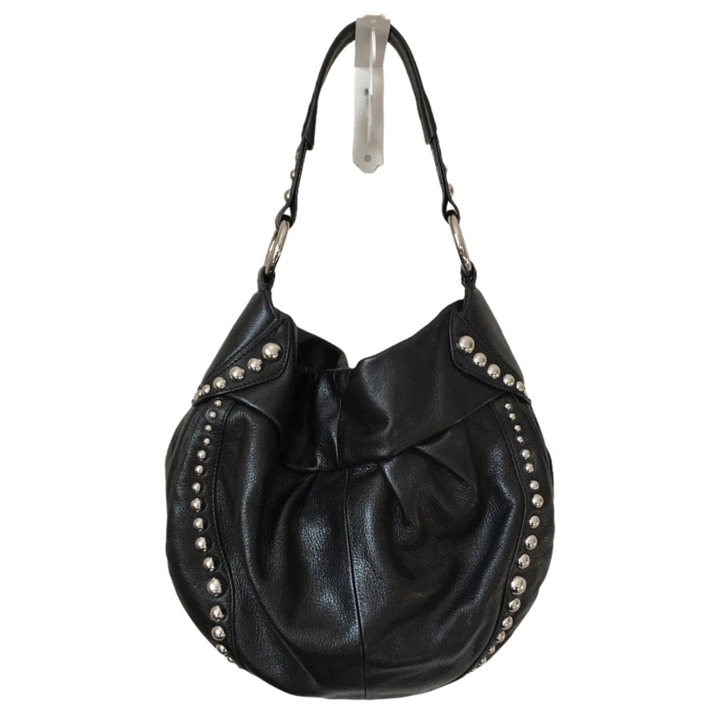 B. makowsky black studded hobo shoulder bag
